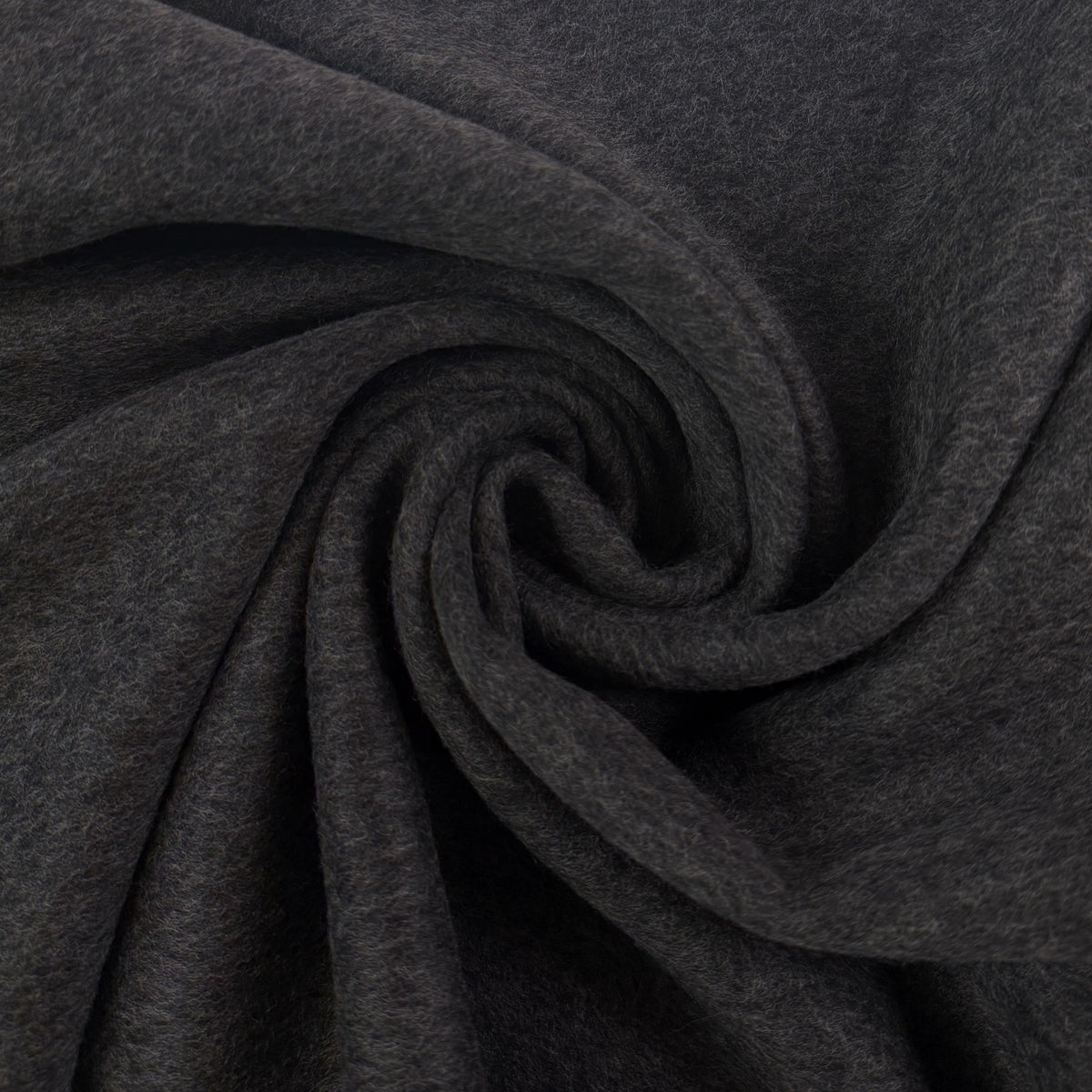 Reversible Ultrasoft Brush Mohair Wool Coating - Navy & Grey - Designer Deadstock
