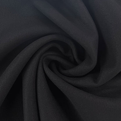 100% Cashmere Double Cloth Splittable Coating - Black - Designer Deadstock - Made in Italy