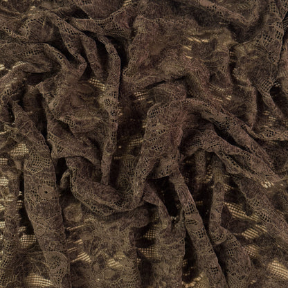 Stretch Chenille Lace - Chocolate Brown