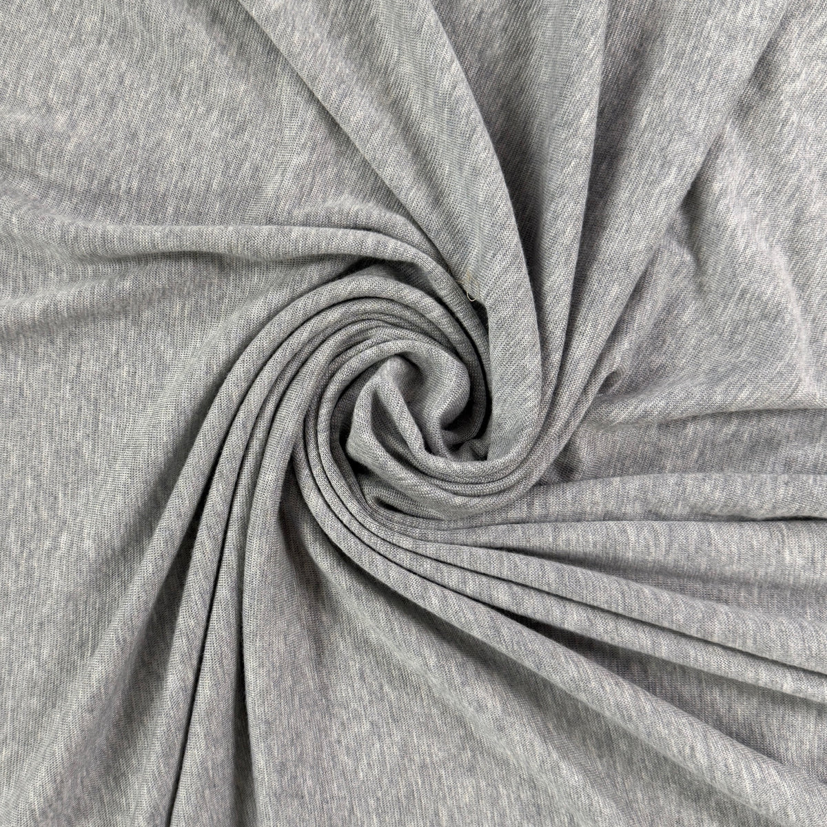 Merino Bamboo Sweater Rib Knit - Light Heathered Grey