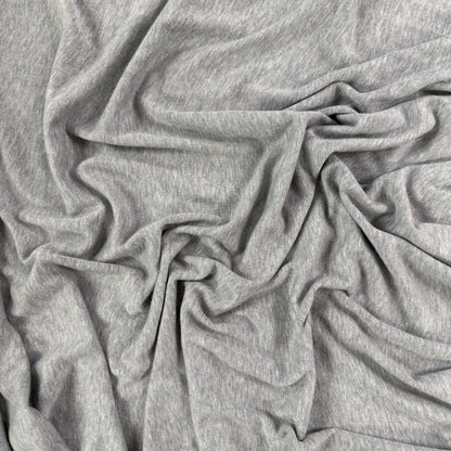 Merino Bamboo Sweater Rib Knit - Light Heathered Grey