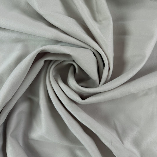 French Heritage Mill Wool Satin - Light Grey - Deadstock