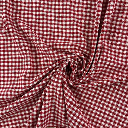 Organic Yarn Dyed Cotton - Red Gingham