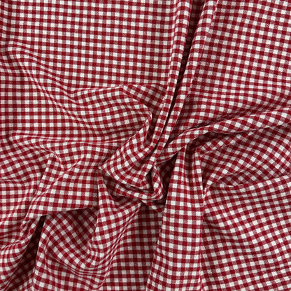 Organic Yarn Dyed Cotton - Red Gingham