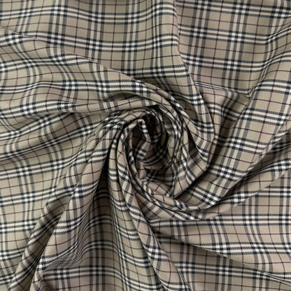 Burberry Style Yarn Dyed Cotton Twill - Deadstock Fabric