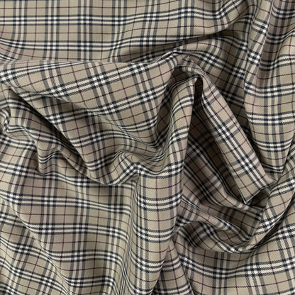 Burberry Style Yarn Dyed Cotton Twill - Deadstock Fabric