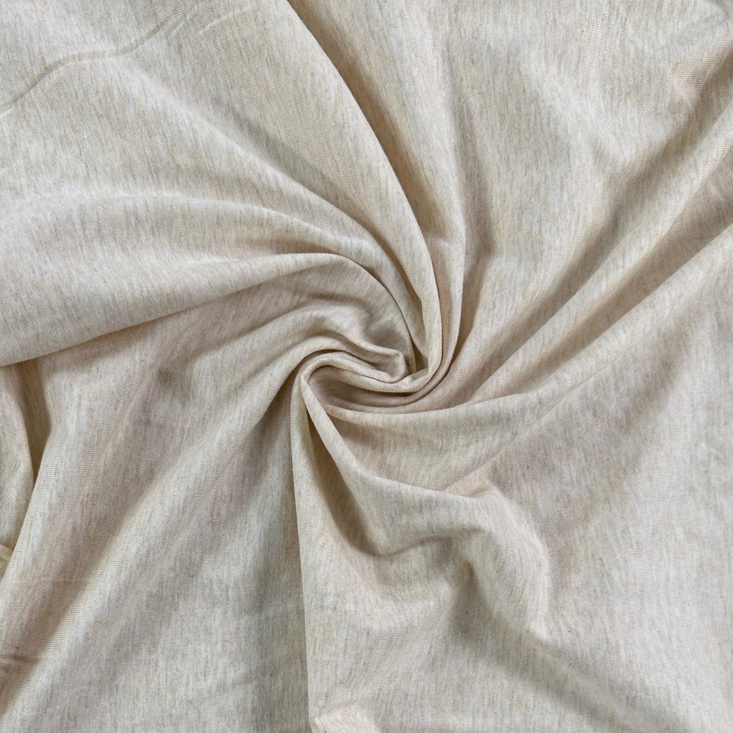 100% Cotton Jersey - Heathered Almond