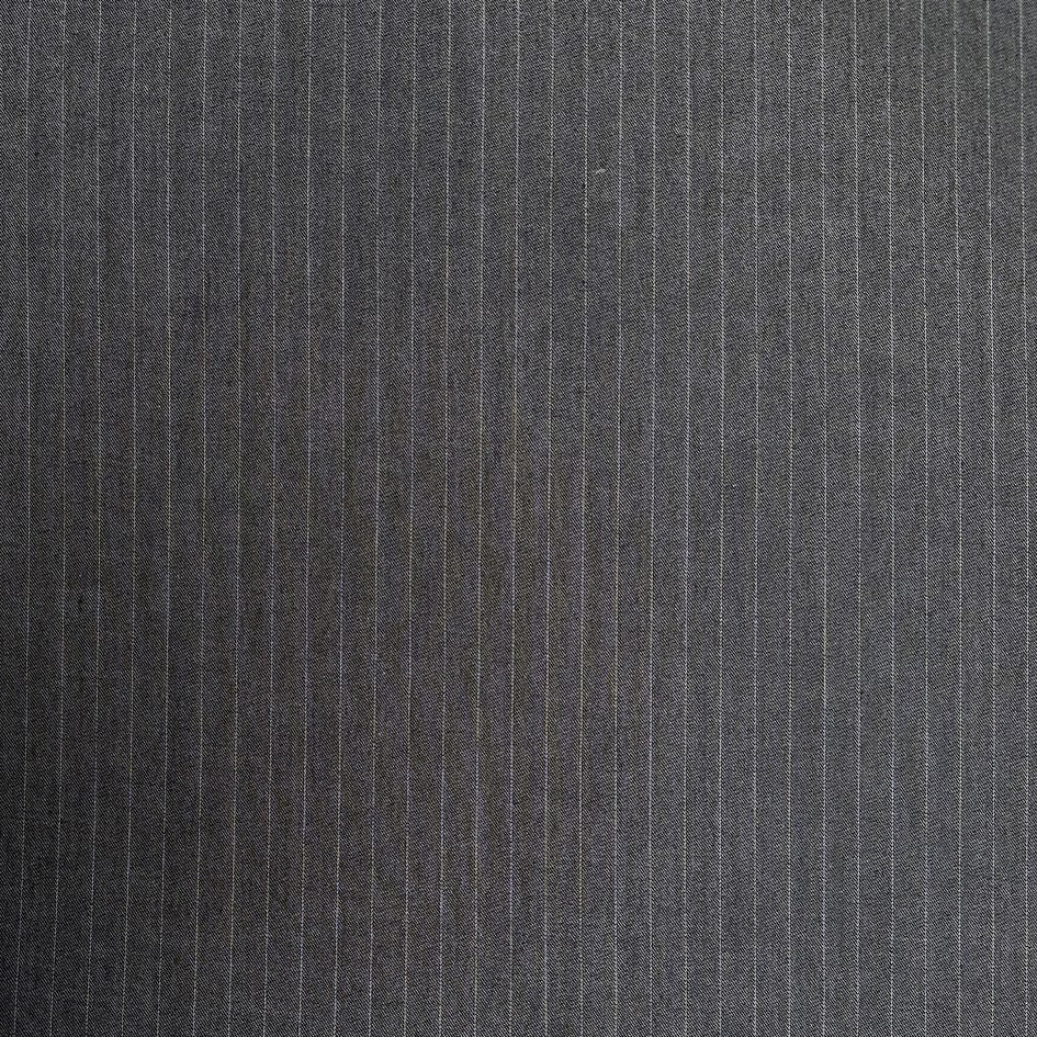 Viscose Striped Twill Suiting  - Charcoal - Deadstock Fabric