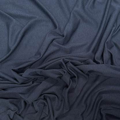 TENCEL™ Lyocell Organic Cotton Interlock - Navy - Deadstock Fabric