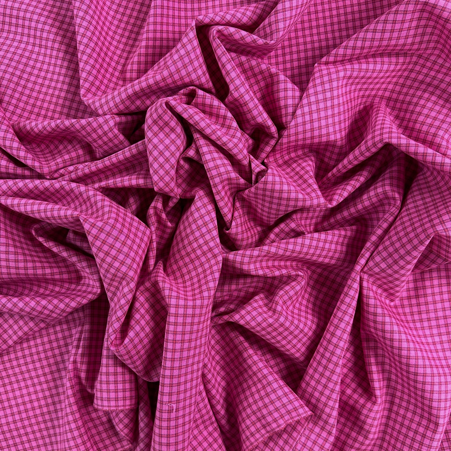 Warp & Weft Premium Cotton Yarn Dye - Gingham - Bright Pink