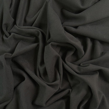 Black Cotton Brushed Moleskin Shirting Fabric  - Deadstock