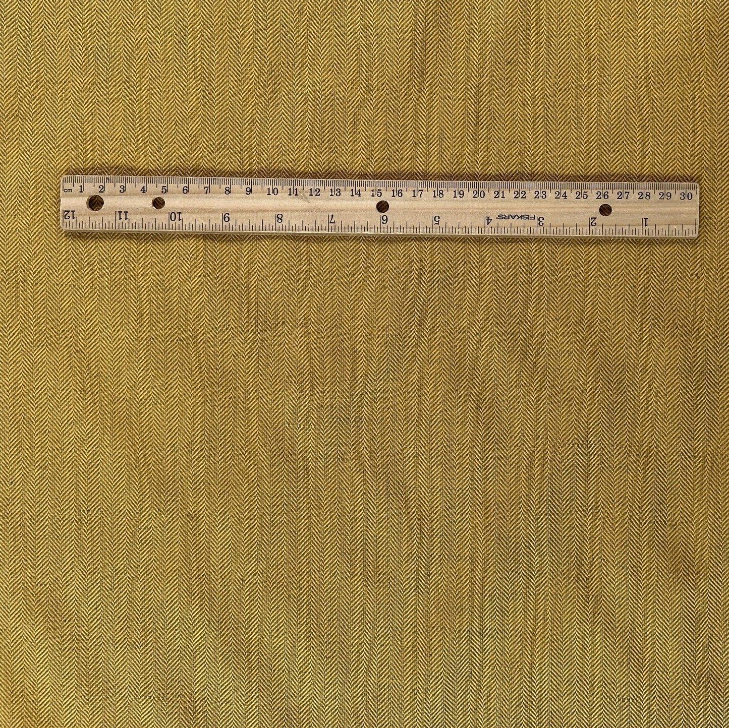 Yarn Dyed Herringbone Cotton Twill - Mustard - Deadstock