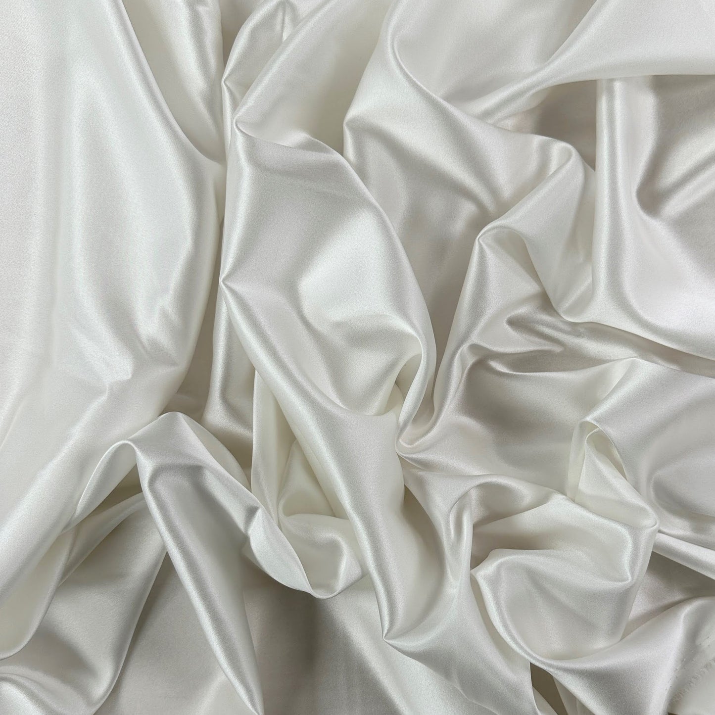 Stretch Mulberry Silk Charmeuse - Ivory - 19mm
