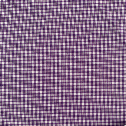 Yarn Dyed European Linen - Check - Purple & White Check - 59"