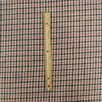 Yarn Dyed European Linen Plaid - Brown & Pink Check - 60"