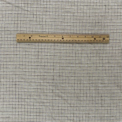 Yarn Dyed Beige Check - Cotton / Linen - Film Studio Deadstock