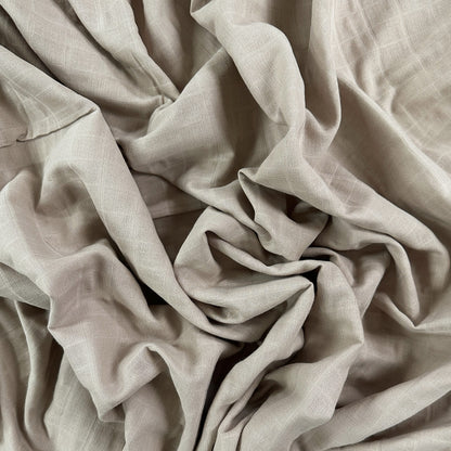 Organic Cotton Checked Double Gauze - Fawn