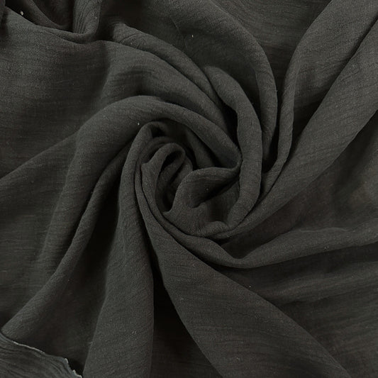 Black - Crinkle Cotton - Film Studio Deadstock