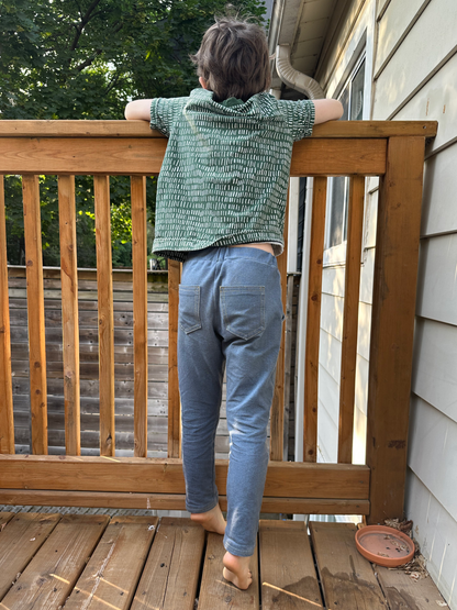 Digital Denim Print  - French Terry Knit