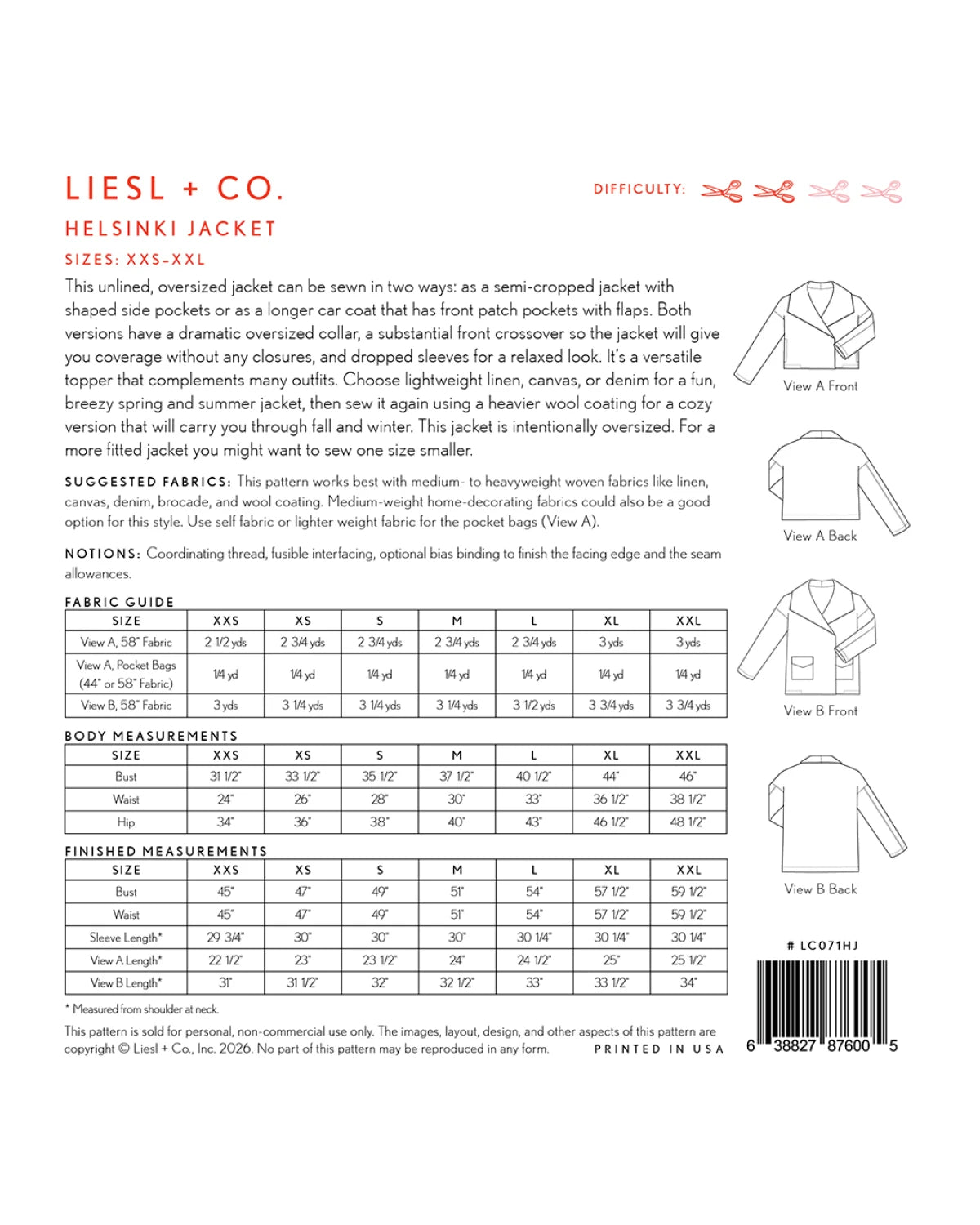Liesl + Co - Helsinki Jacket