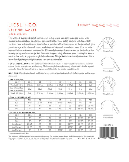 Liesl + Co - Helsinki Jacket