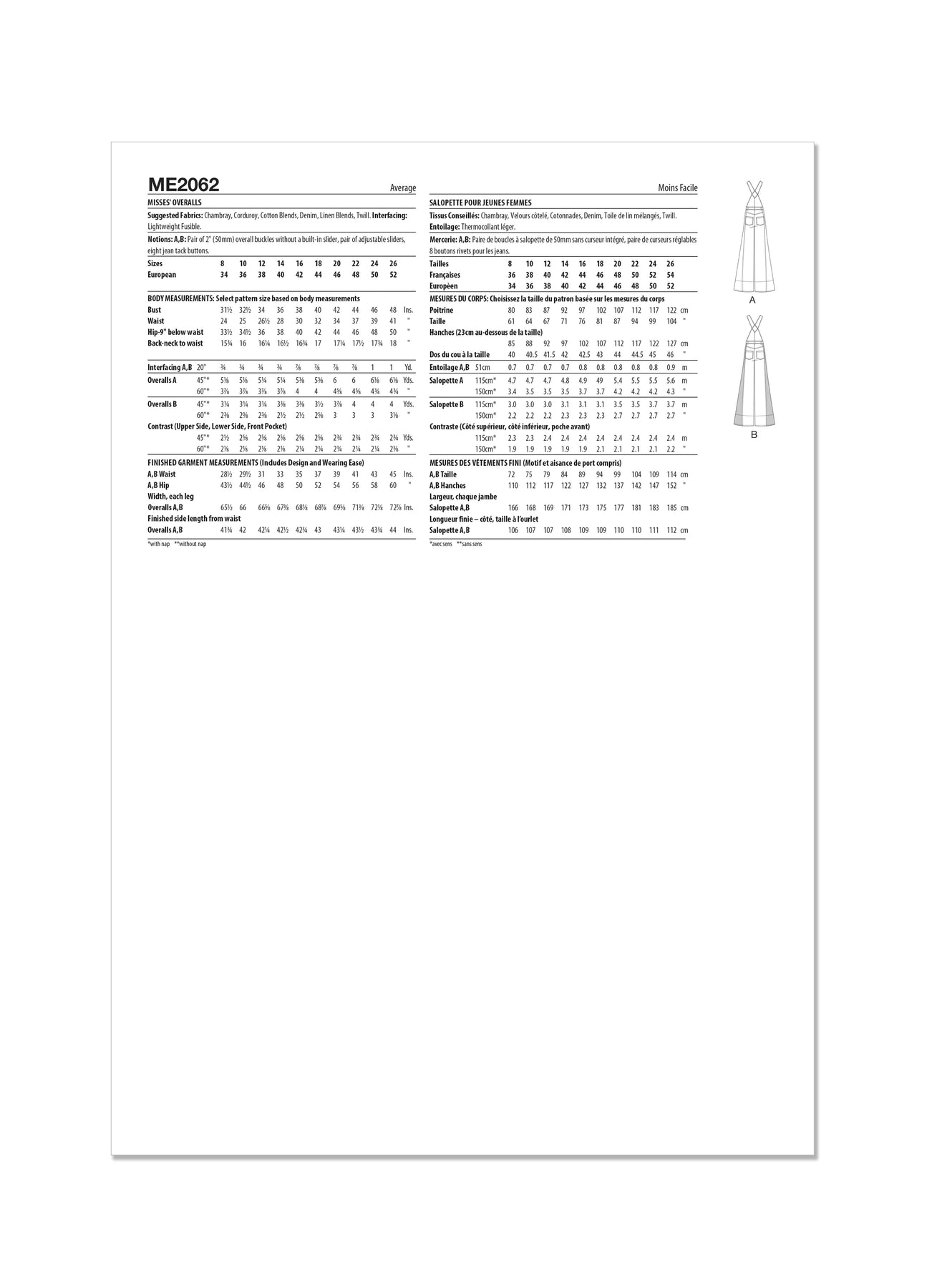 Simplicity - Misses Overalls by Alisha Grace (8-16 Misses Sizes)