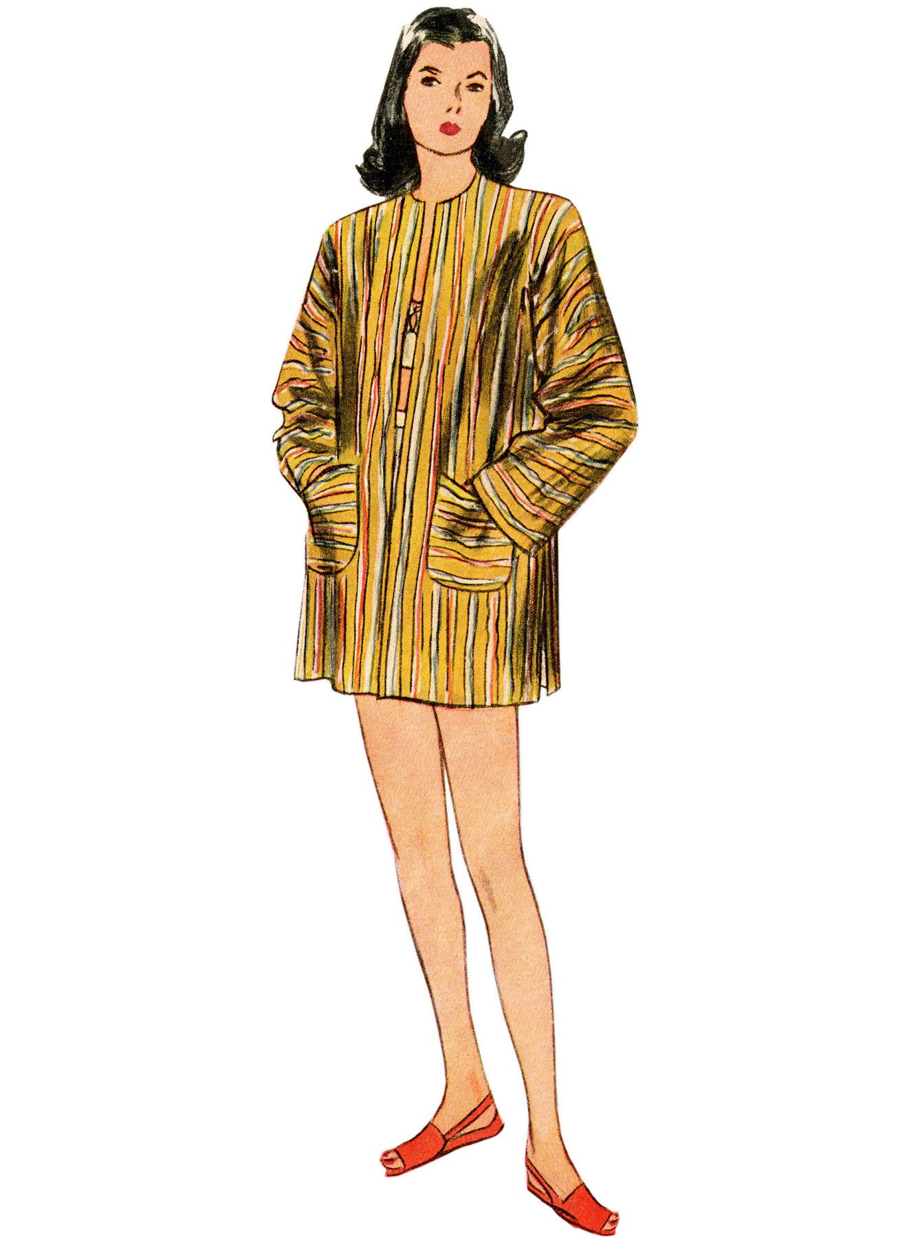 Simplicity - 1940s Misses' Vintage Bikini Top, Shorts, Wrap, Skirt and Coat