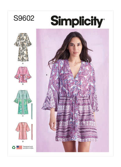 Simplicity - Misses' Sizes - 6 - 14 - Caftan & Wrap Sewing Pattern