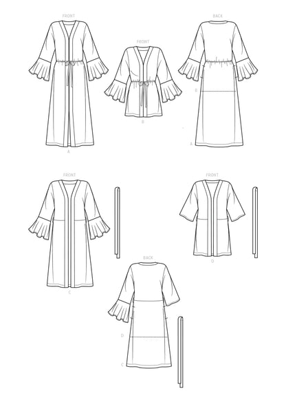 Simplicity - Misses' Sizes - 6 - 14 - Caftan & Wrap Sewing Pattern
