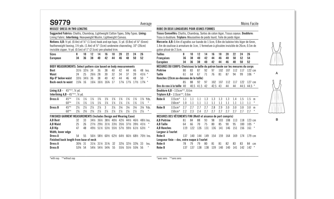 Simplicity S9779 - Misses Dress in 2 Lengths by Madalynne Intimates (8-16 Misses)