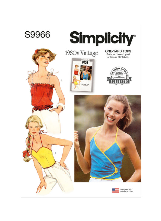 Simplicity - S9966 1980s Misses' Tops
