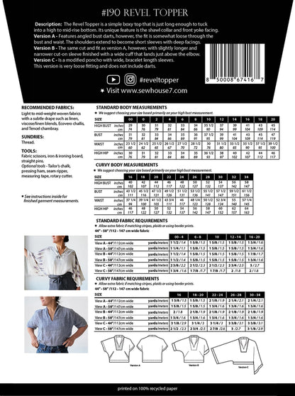 Sew House Seven - Revel Topper Sizes 00-34