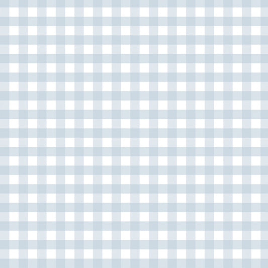 14" Remnant - Gingham - Plume - Cotton Fabric