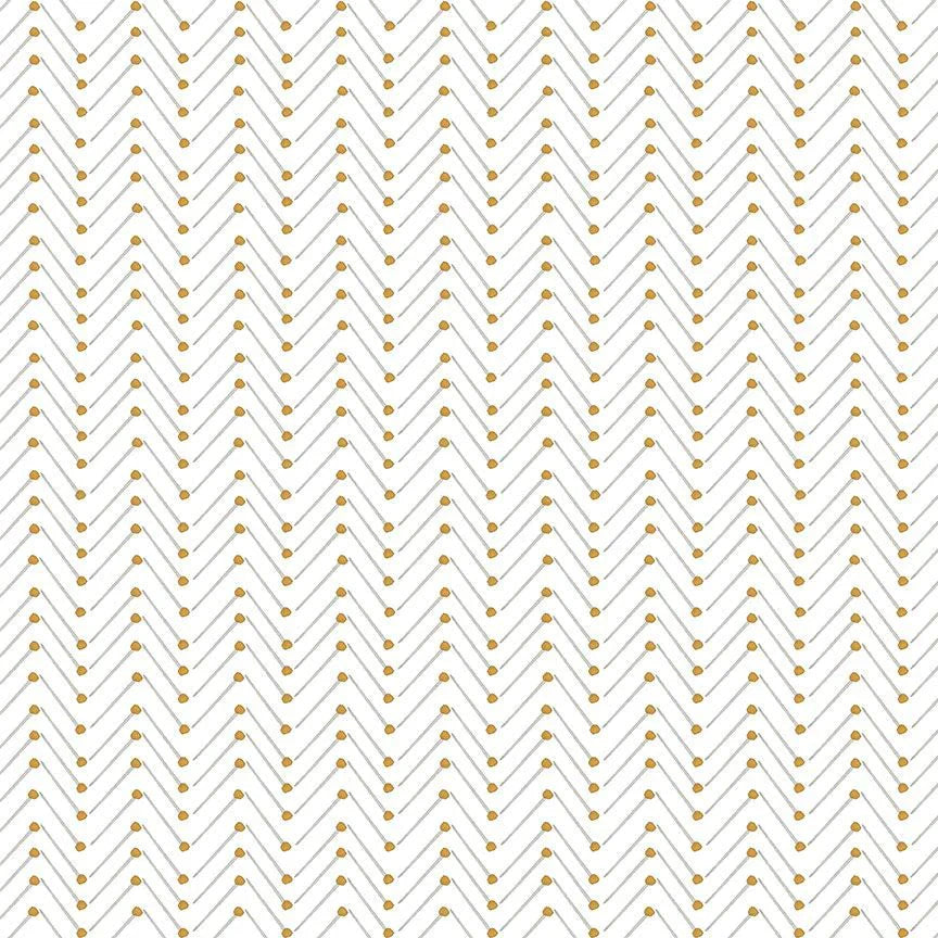 Pins - White - Cotton Fabric