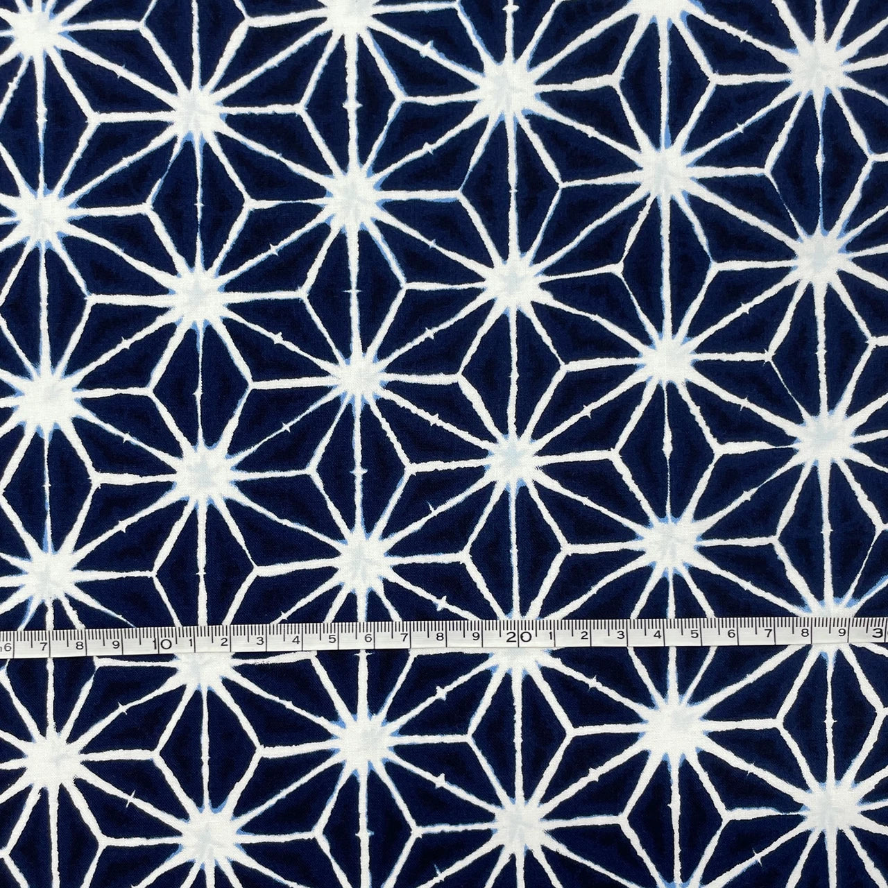 Sevenberry Woven Cotton - Shibori - White & Blue