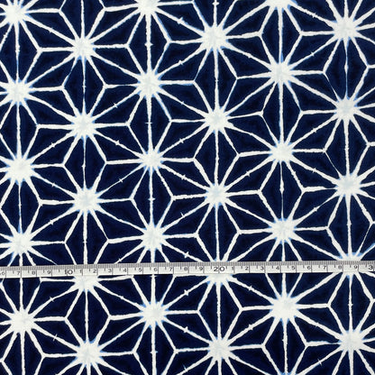 Sevenberry Woven Cotton - Shibori - White & Blue