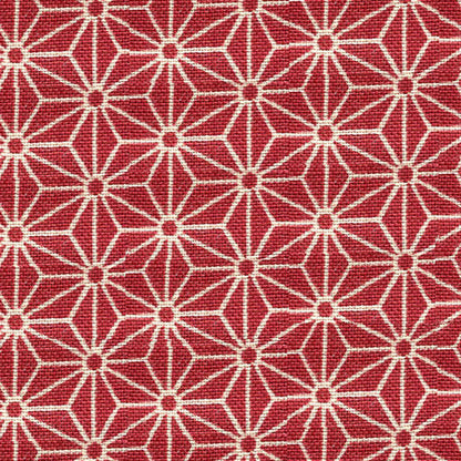 Sevenberry Woven Cotton - Hemp Leaves - Red