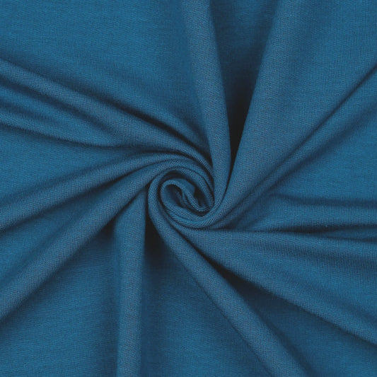 35" Remnant - Soft Organic Cotton Knit Sweater Fleece - Blue