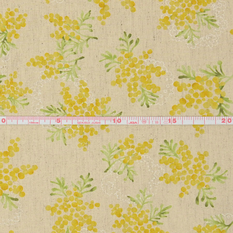 Kokka - Mimosa - 1A - Cotton Linen Sheeting