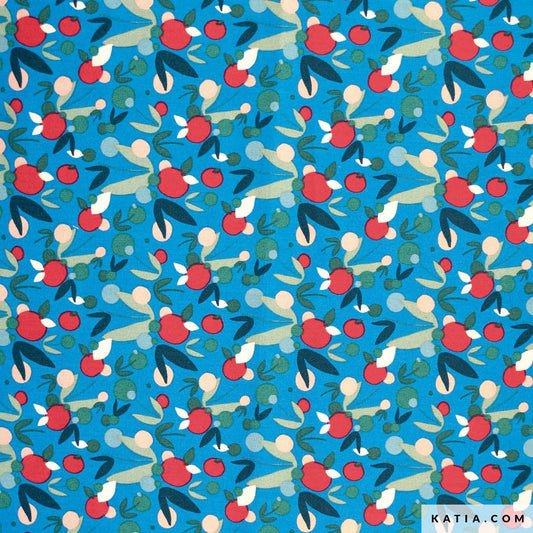 Nuts - Blue - Cotton Poplin