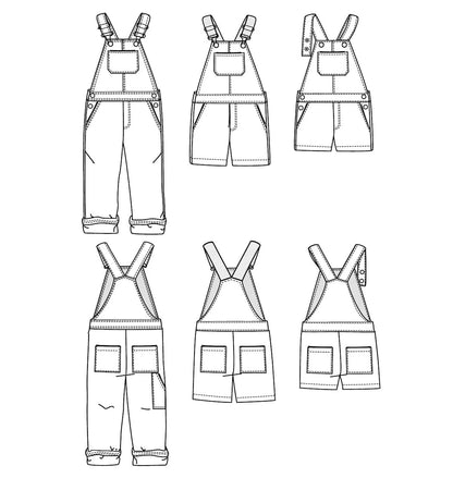 Ikatee - Lyon Kids Overalls  - 3/12 Y - Paper Sewing Pattern