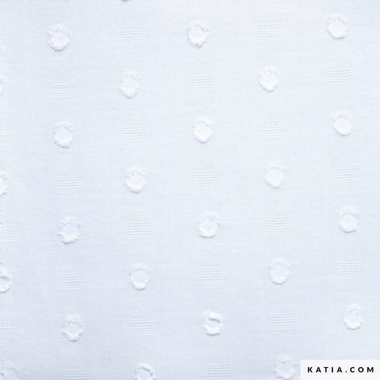 Plumeti Retro Dots - White - Cotton