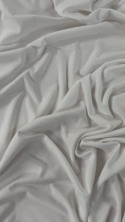 Bamboo Cotton French Terry Knit - White