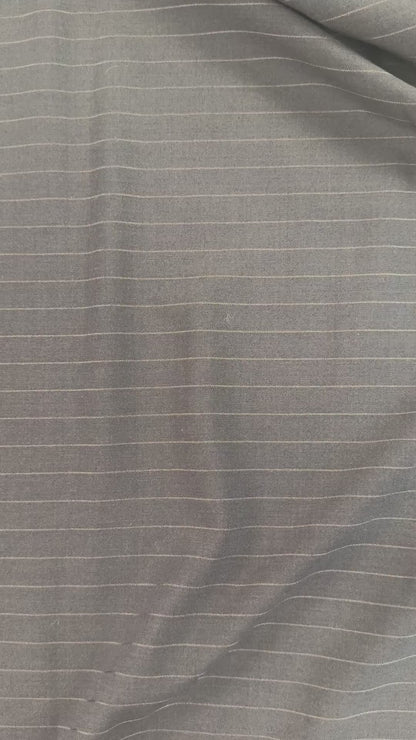 Wool / Rayon Pinstripe Suiting - Walnut Brown - Film Studio Deadstock