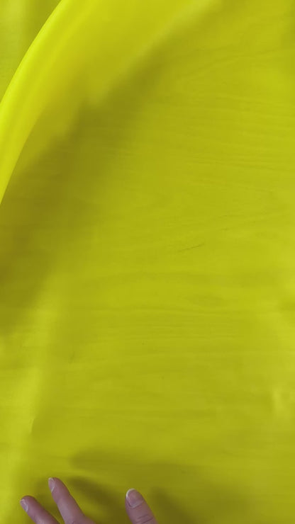 Silk Organza - Lemon Yellow - Designer Deadstock