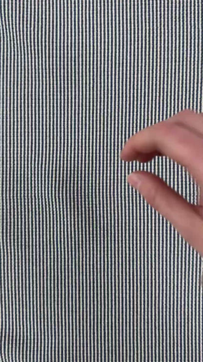 Knit Cotton - Navy & Ivory Stripe - Film Studio Deadstock