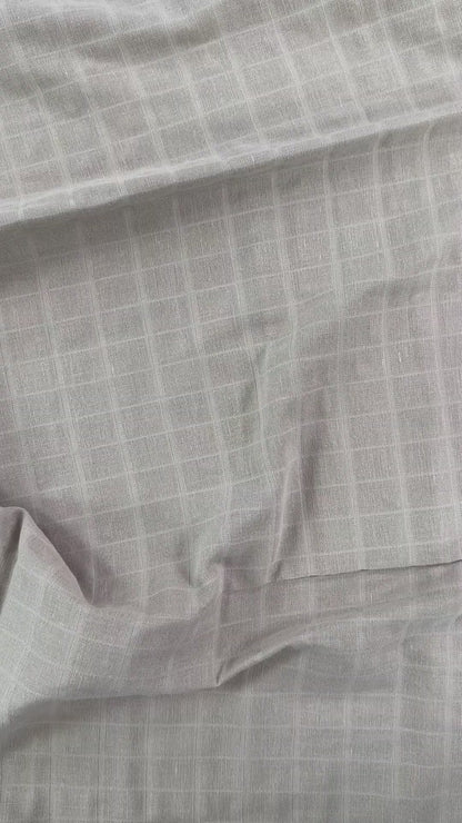 Organic Cotton Checked Double Gauze - Fawn