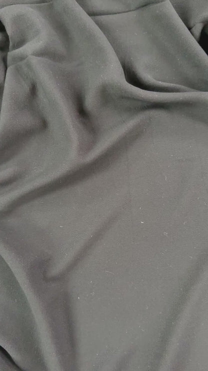 51" Remnant - Viscose Georgette Crepe - Black