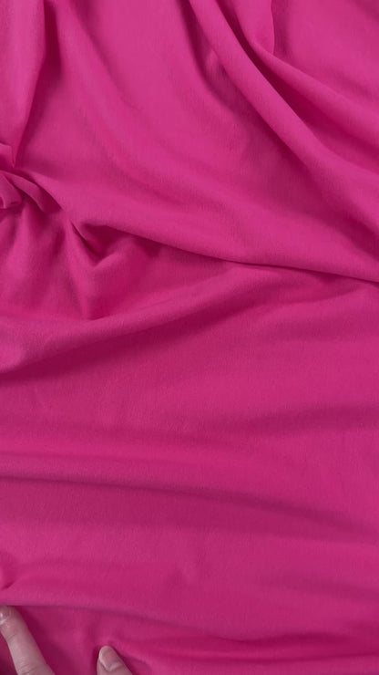 Bamboo Cotton French Terry - Fandango Pink