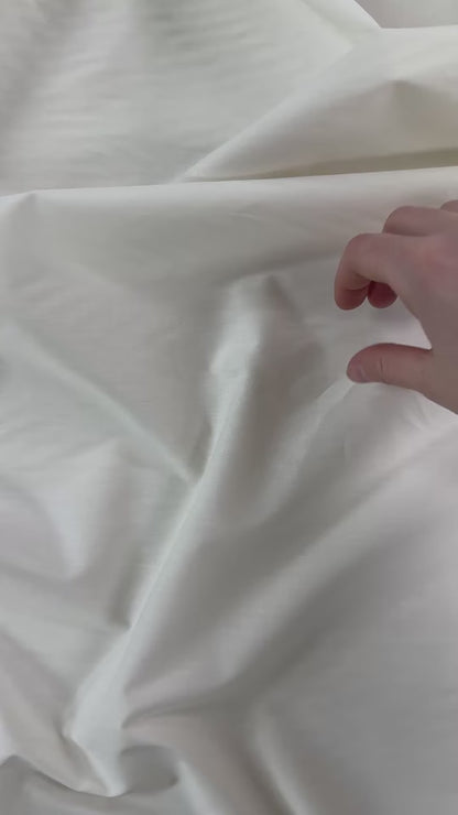 Ivory - Pima Stretch Broadcloth - Film Studio Deadstock